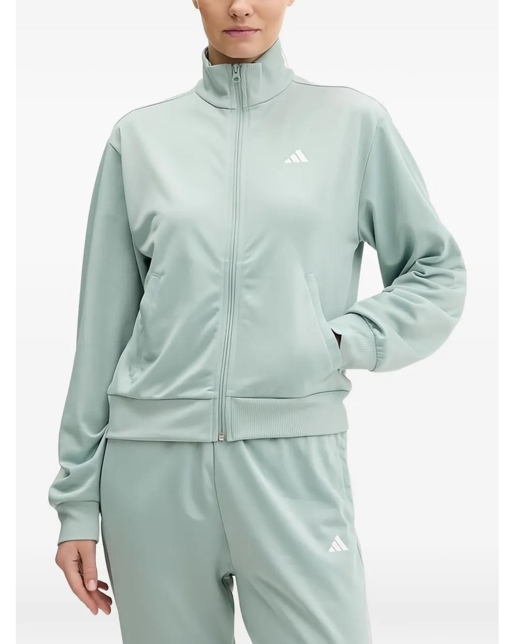 Adidas Green Logo-Detail Tracksuit
