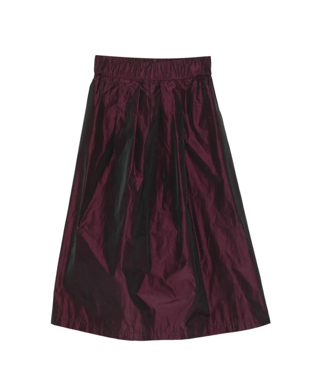 Whyci Purple Pleated Midi Skirt