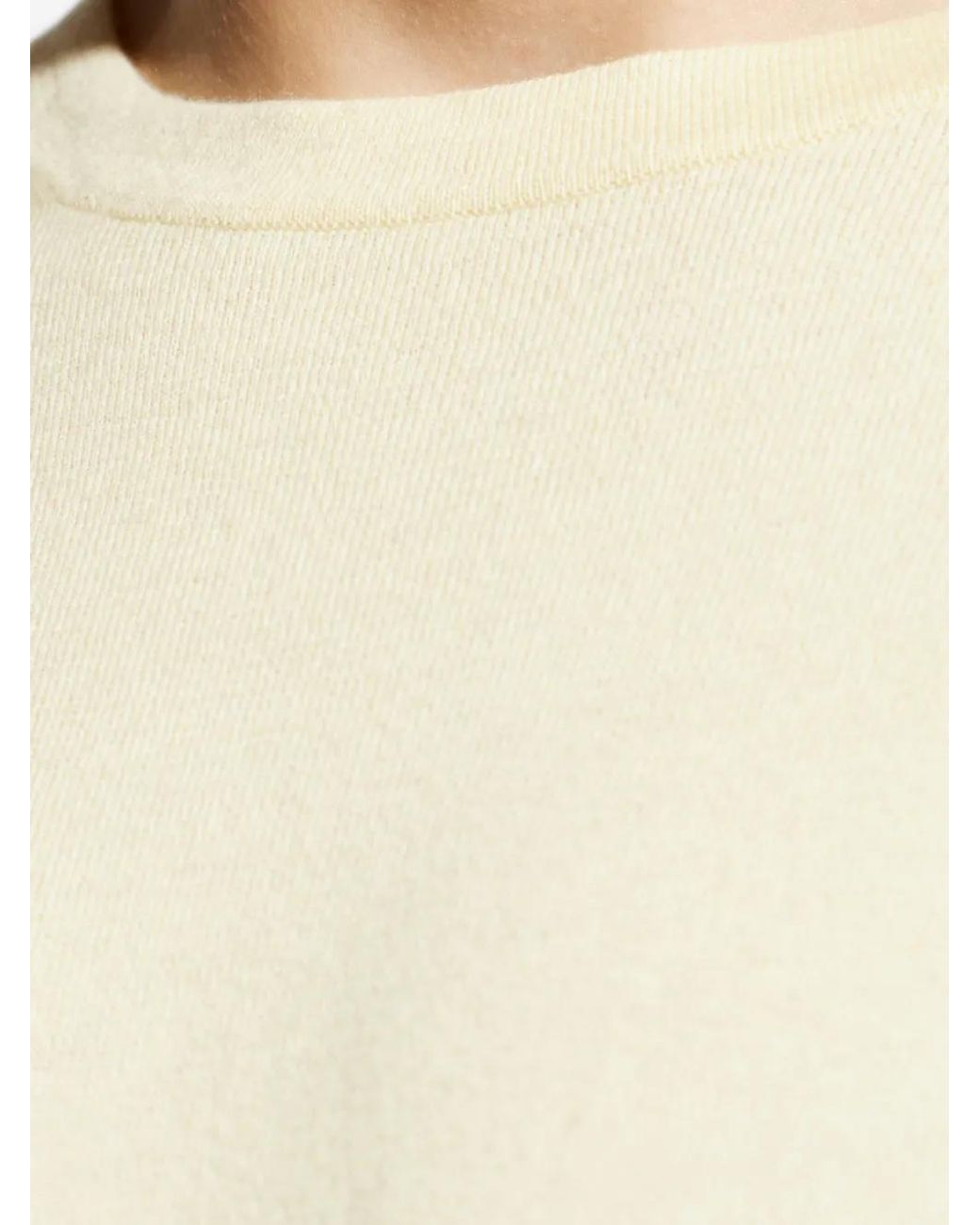 Lisa Yang Natural Long-Sleeve Crew-Neck Sweater for men