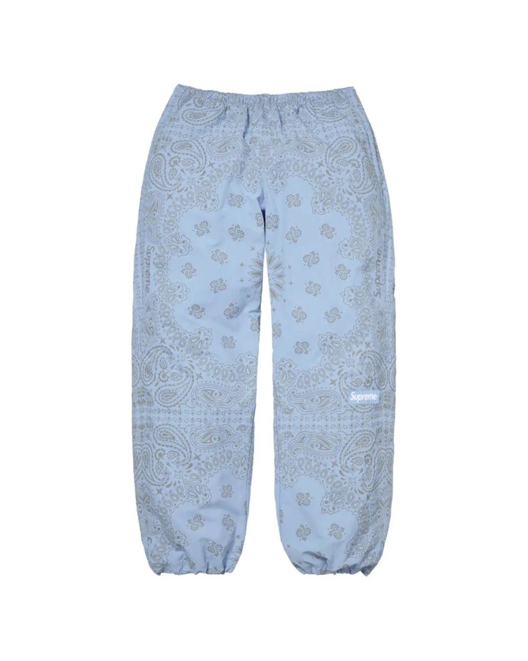 Supreme Blue Bandana-Print Trousers for men