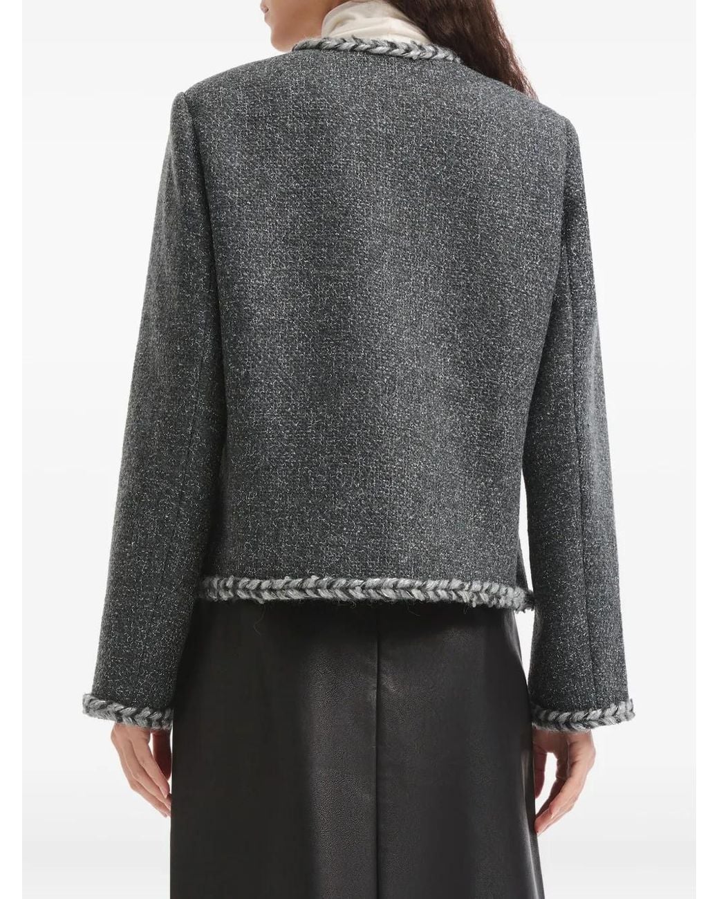 B+ AB Gray Braided-Trim Jacket