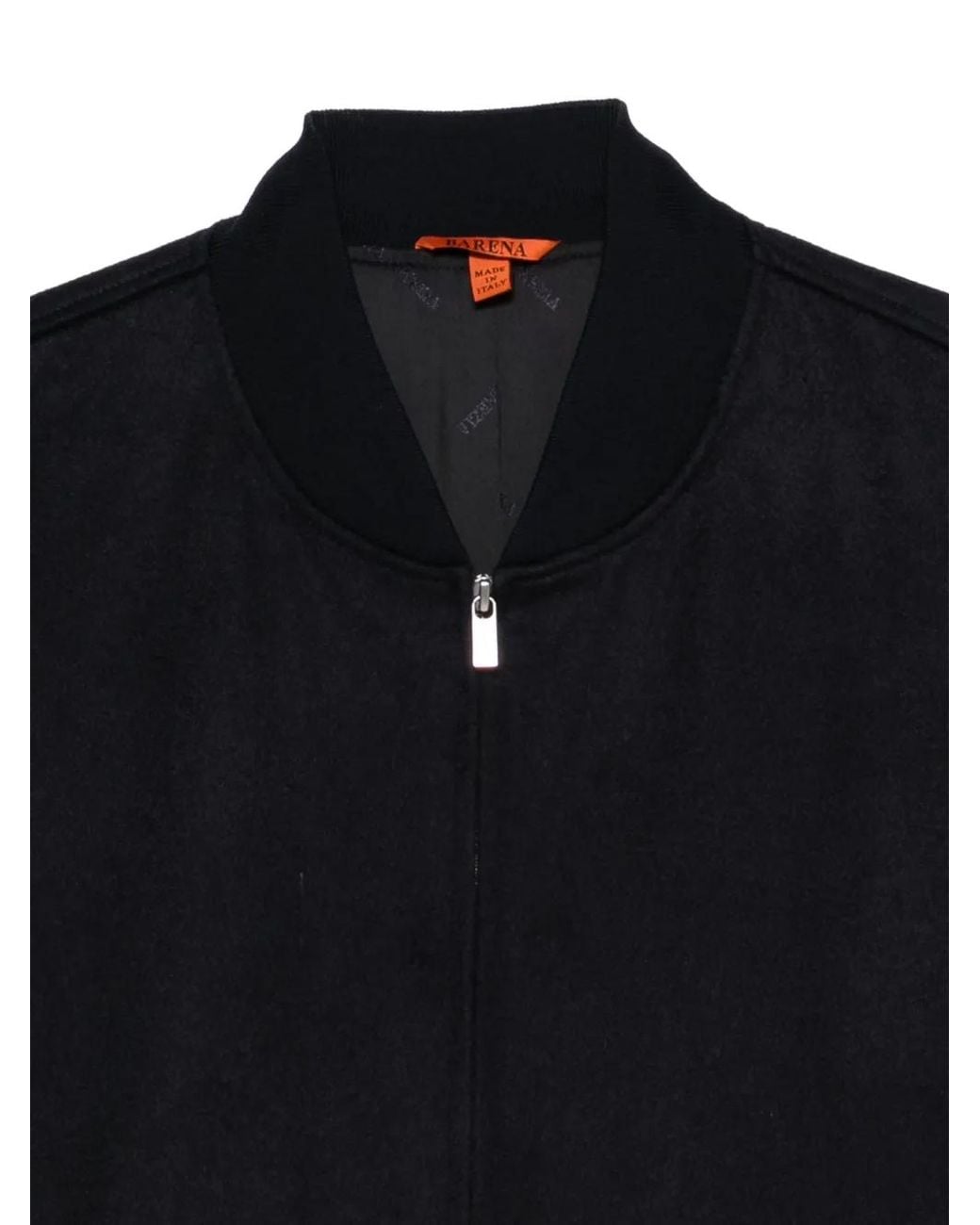 Barena Black Drawstring Bomber Jacket for men