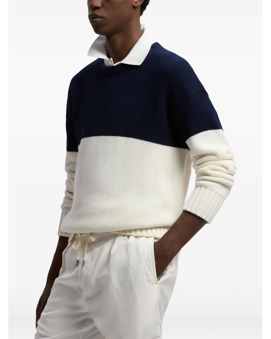 Ralph Block Ralph Lauren Pull À Col Ras De Cou Et Design Colour Block in Blue for ...