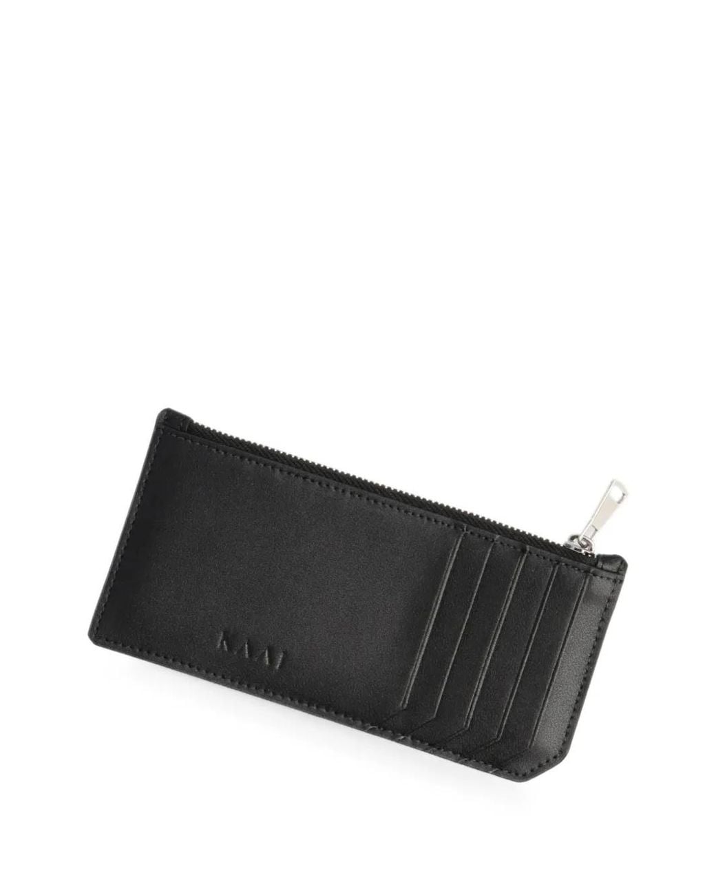 Kaai Black Logo-Debossed Leather Cardholder