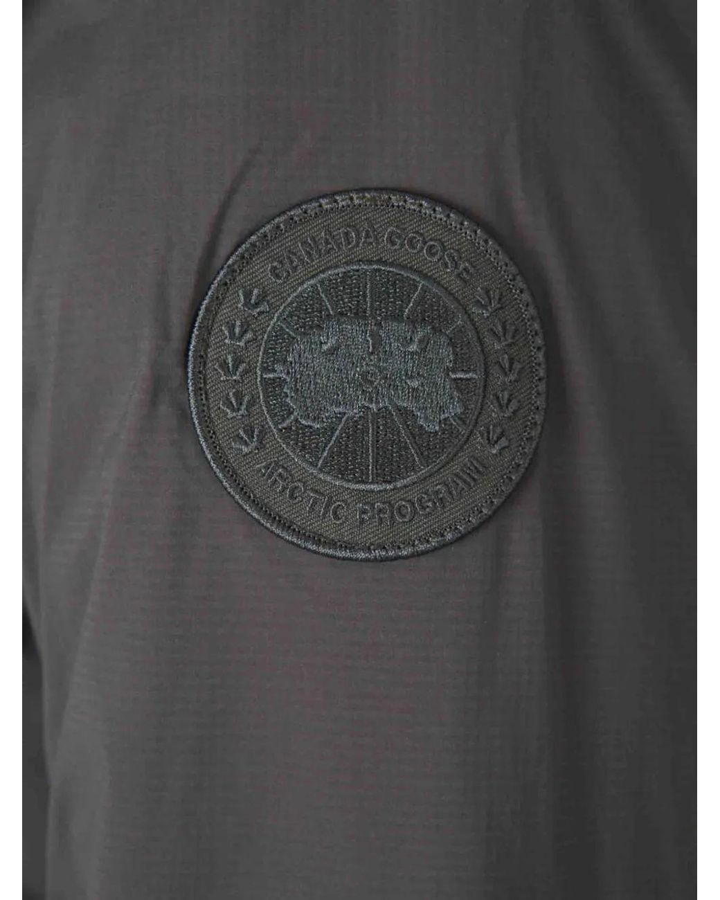 Canada Goose Gray Veste Zippée Lodge Track À Patch Logo for men