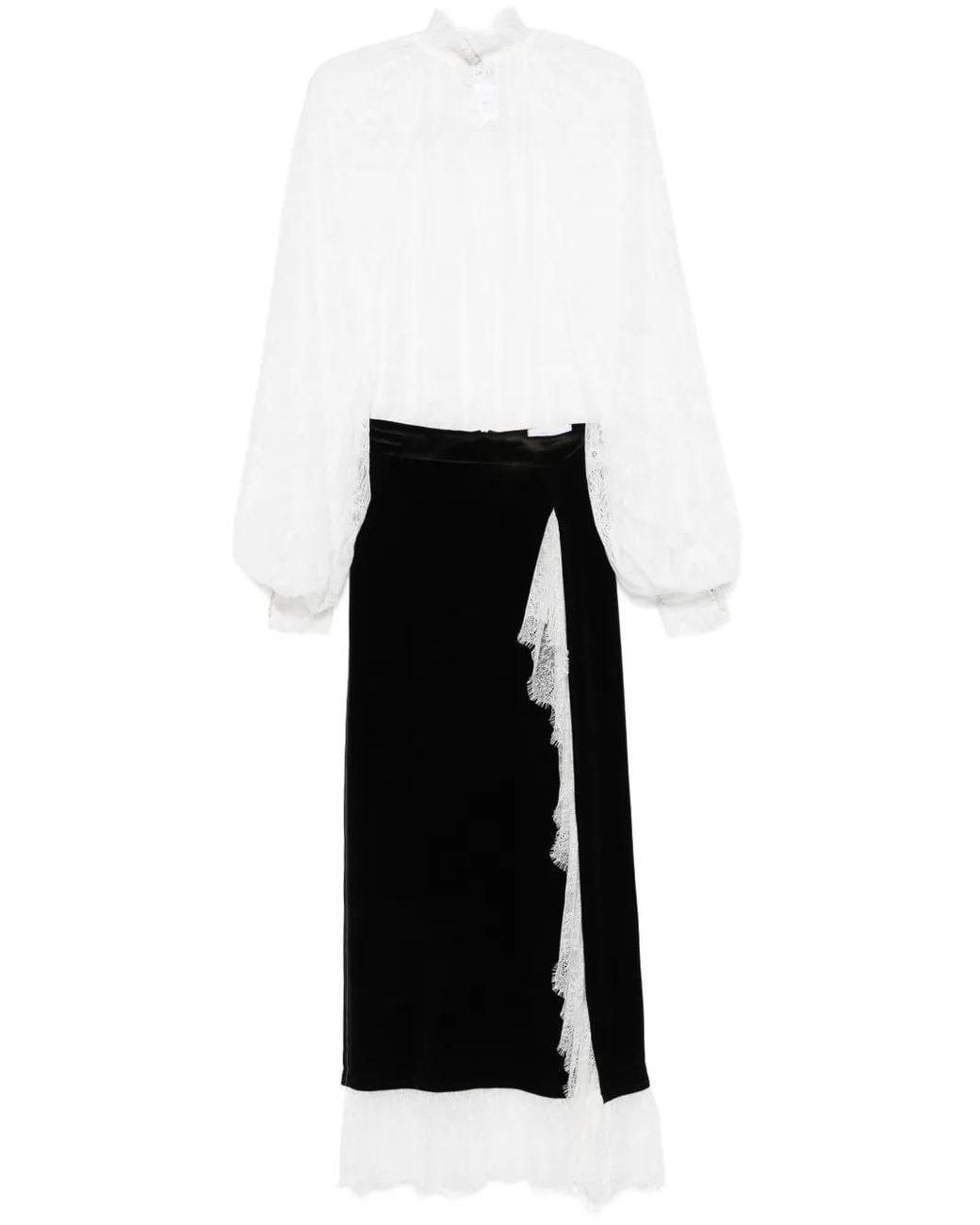 Ana Radu Black Lace-Detail Skirt Set