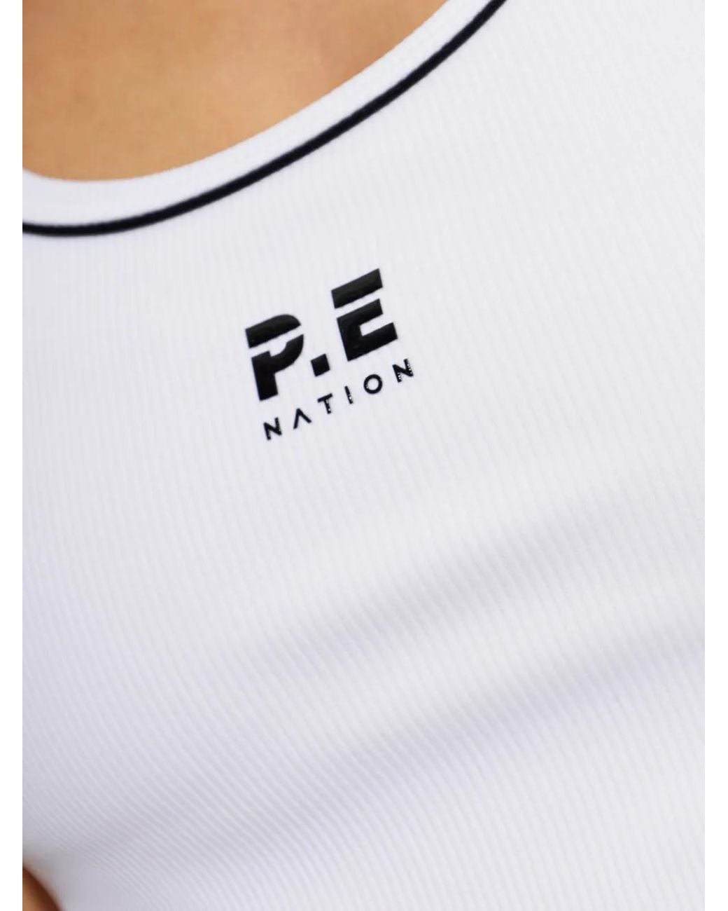P.E Nation Gray Nexus Ribbed Tank Top