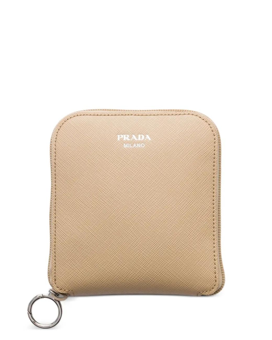 Borsa Tote Re-Nylon Con Pendente di Prada in Natural