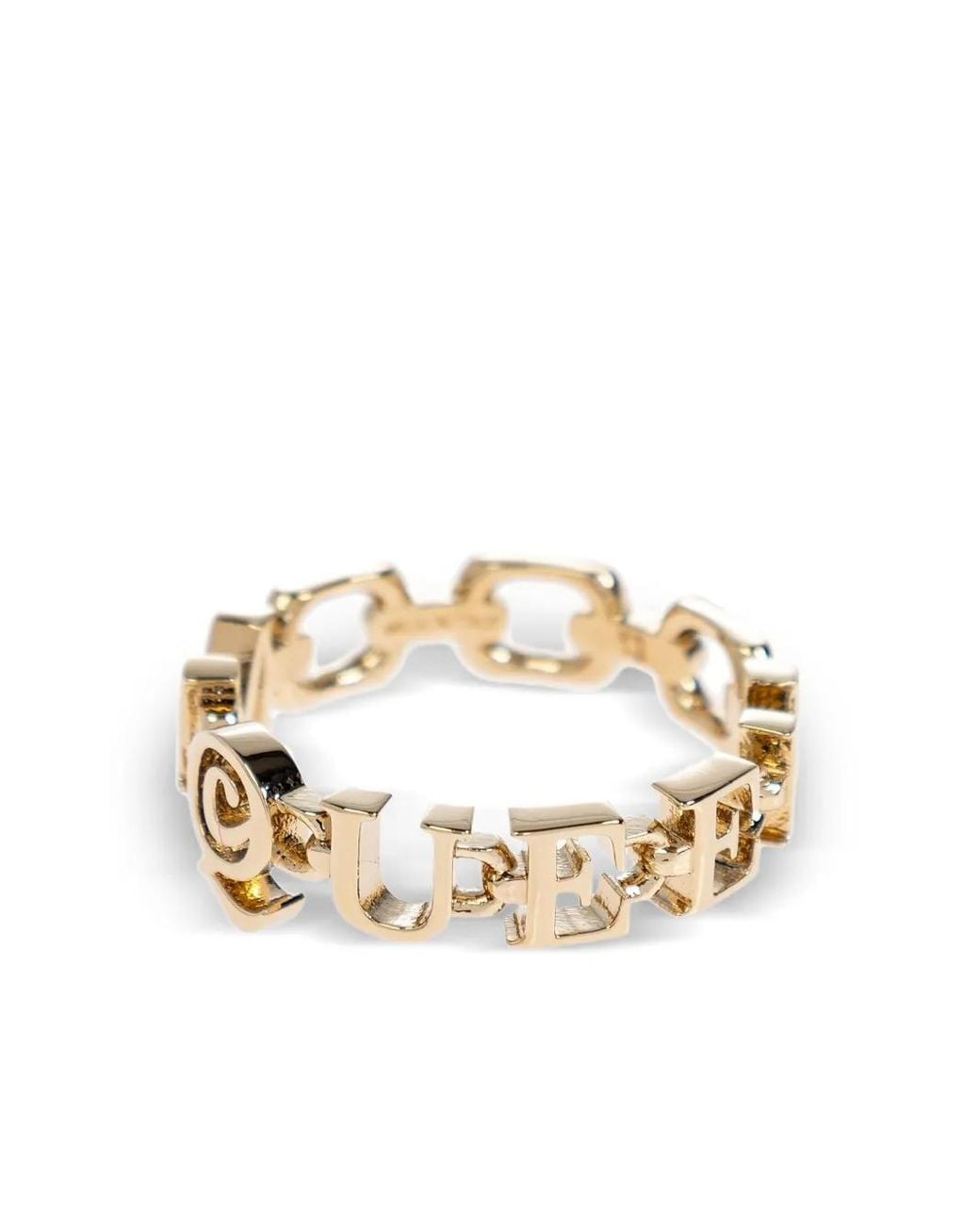 McQueen Metallic Ring Mit Logo-Verzierung