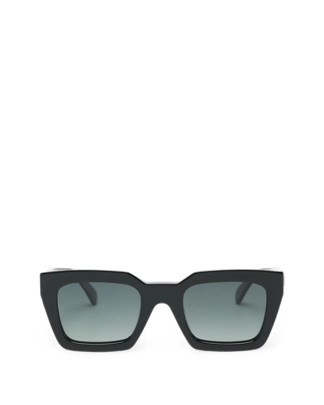 Anine Bing Gray Logo-Plaque Square-Frame Sunglasses