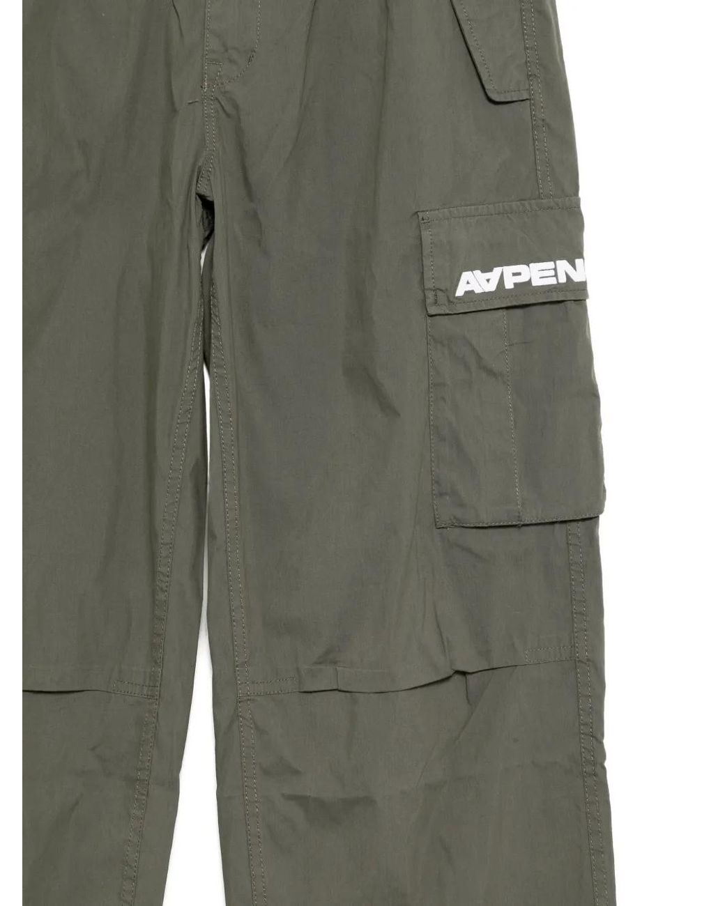 Aape By A Bathing Ape Green Logo-Patch Track Pants for men
