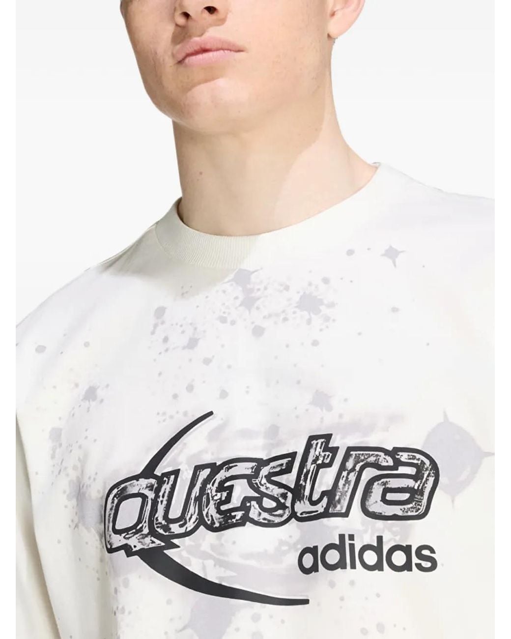 Adidas White Adilenium Questra Graphic T-Shirt for men