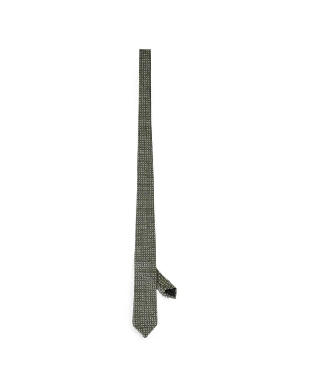 Corneliani White Jacquard-Motif Tie for men