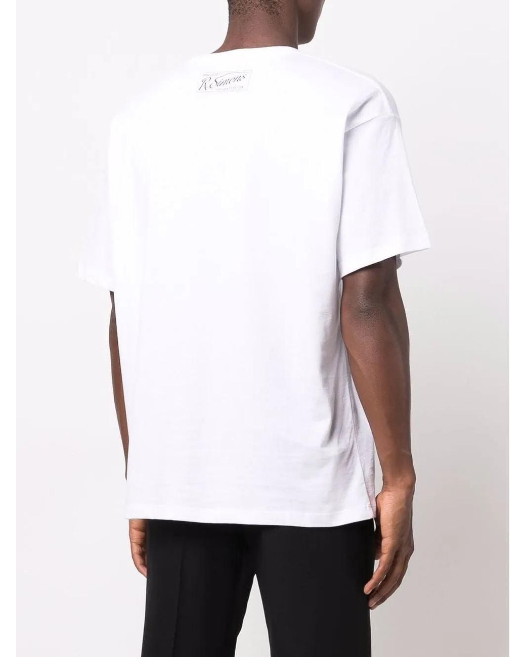 Raf Simons White Graphic-Print T-Shirt for men