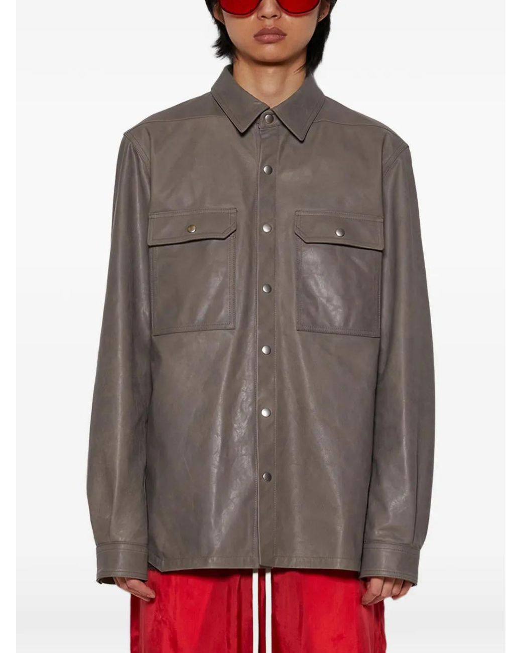 Rick Owens Gray Giacca for men