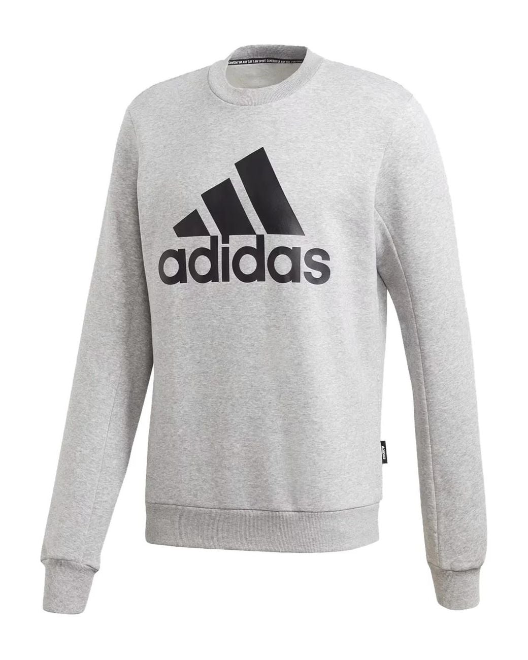 Adidas Gray Badge Sport Fleece Sweatshirt for men