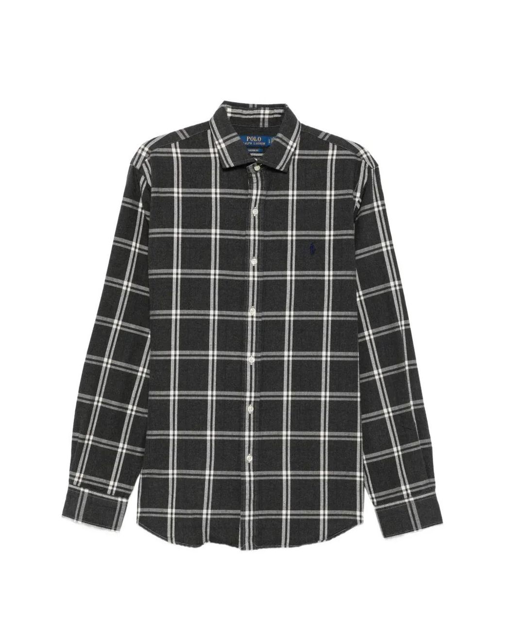 Polo Ralph Lauren Black Check-Pattern Cotton Shirt for men