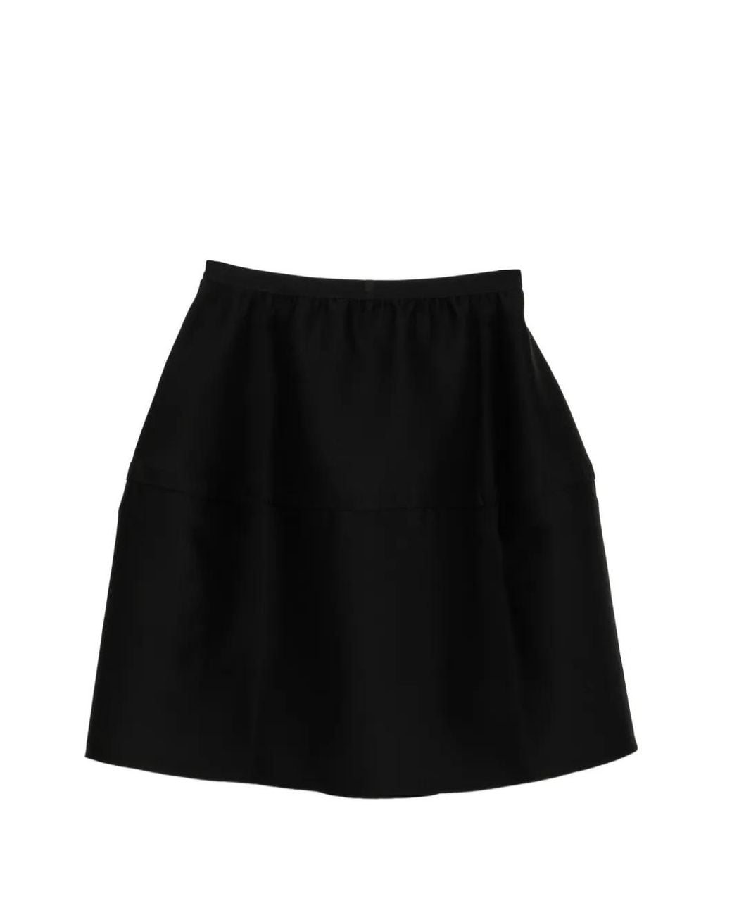 JNBY Black Pintucked Midi Skirt