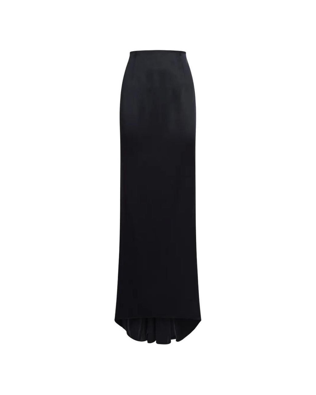Taller Marmo Black Screen Satin Maxi Skirt
