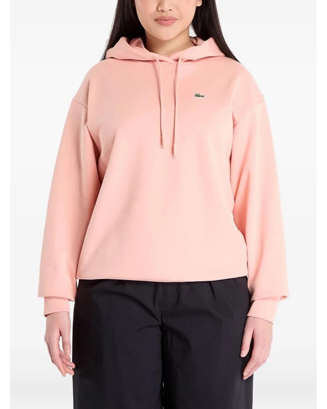 Lacoste Pink Cotton Hoodie