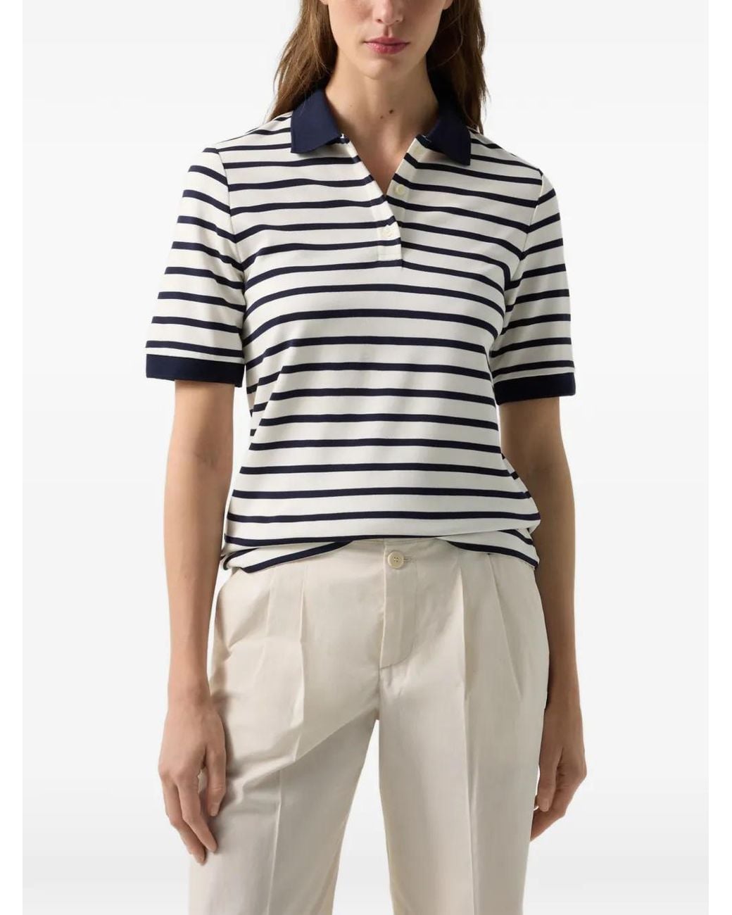 Bogner Blue Rea Striped Polo Shirt