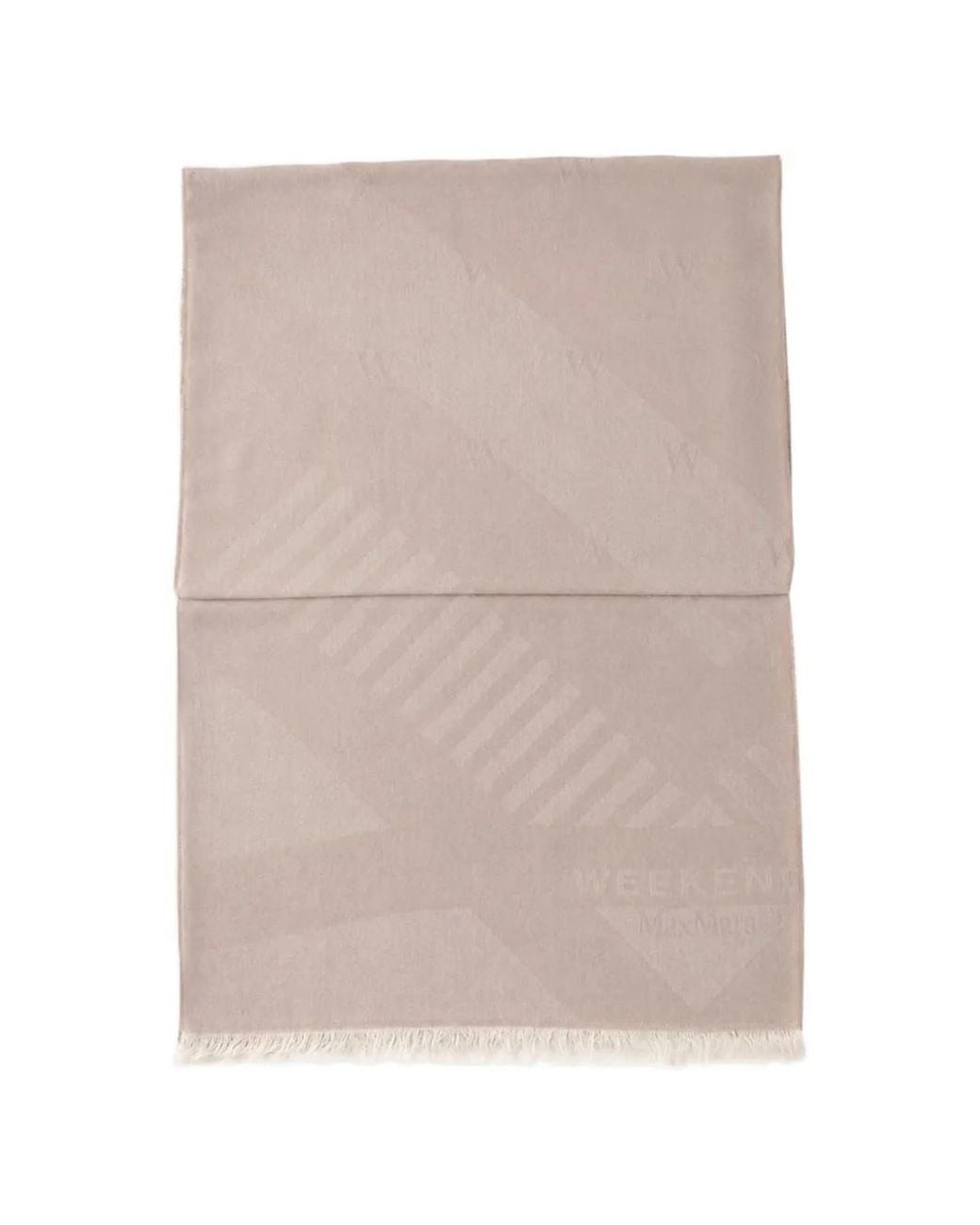 Weekend by Maxmara Natural Jacquard Geometric-Pattern Scarf
