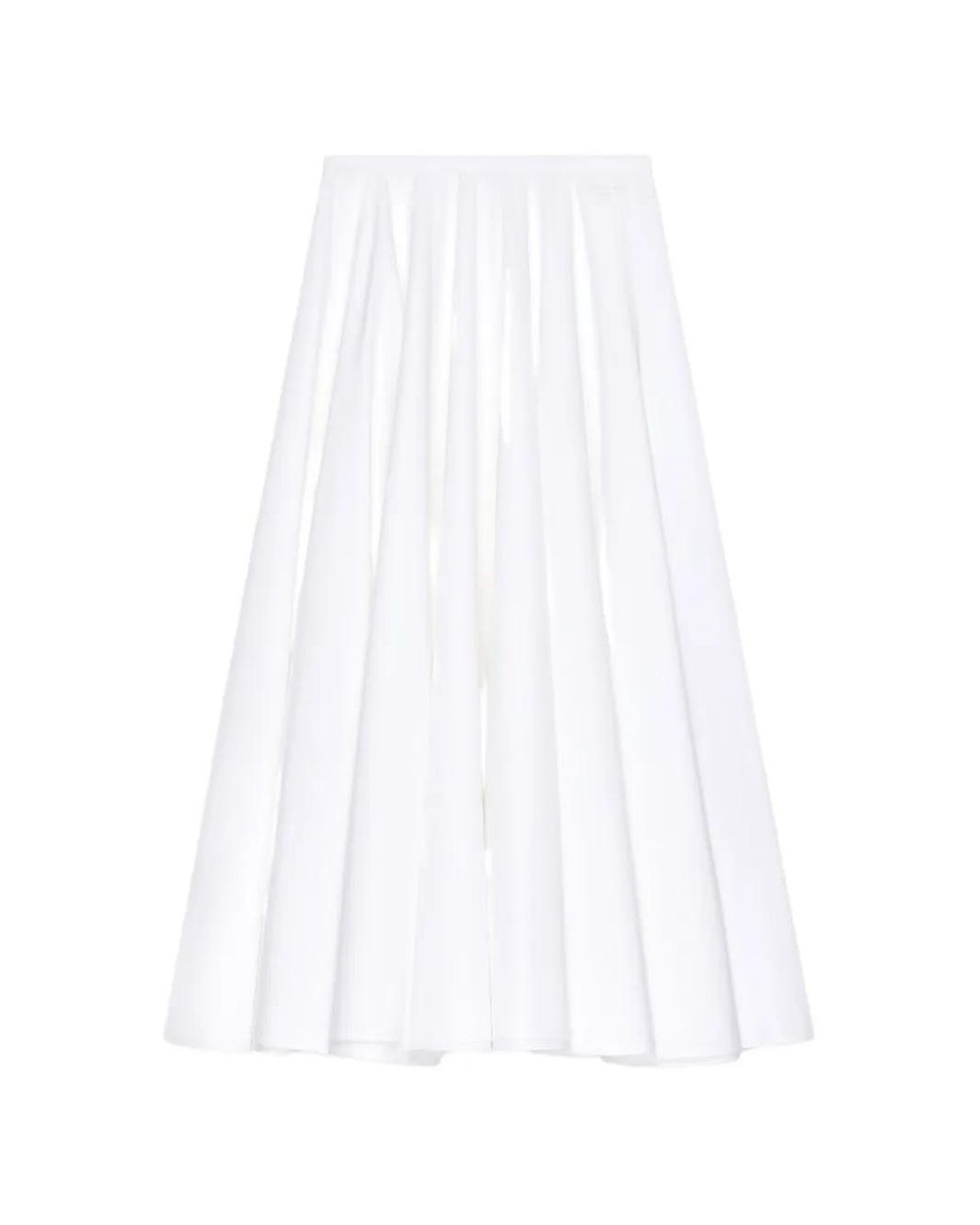 Givenchy White Long Circular Skirt
