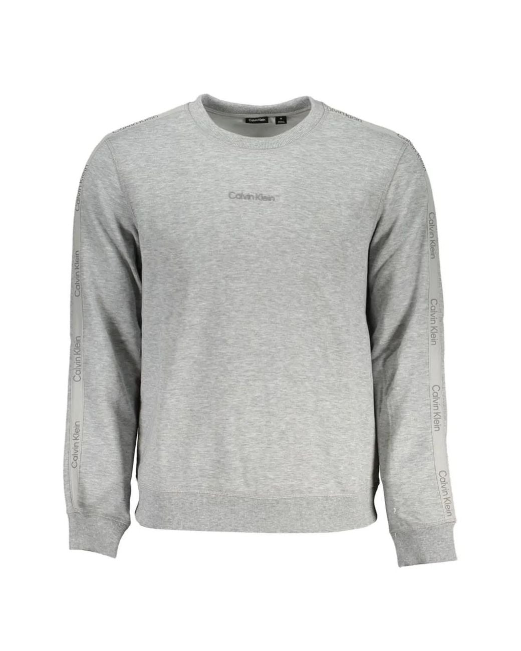 Calvin Klein Gray Logo-Embroidered Sweatshirt for men