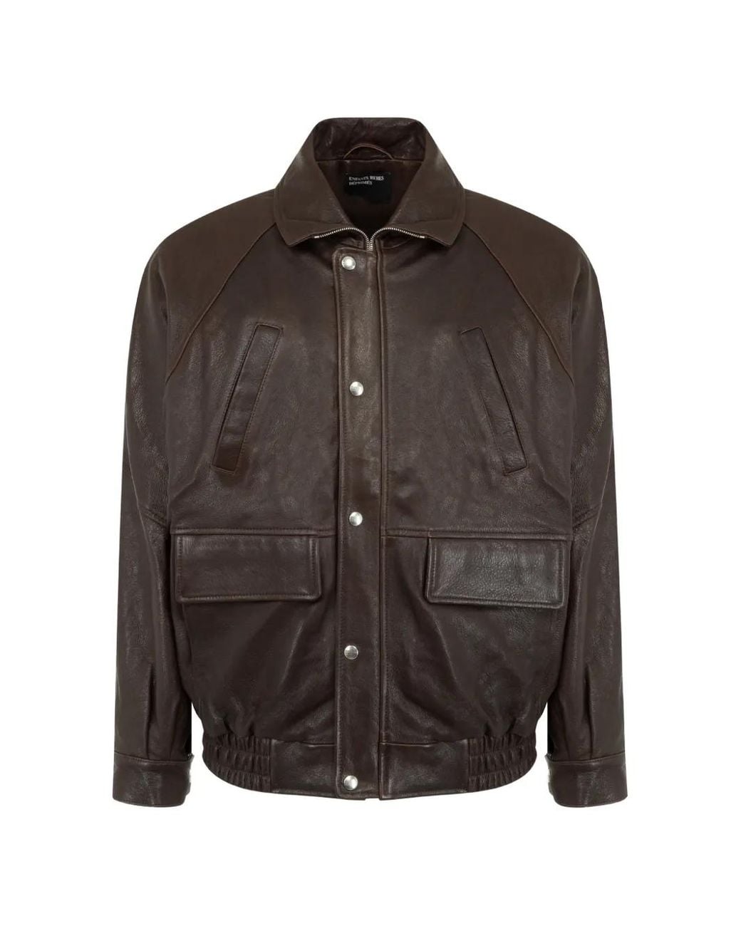 Enfants Riches Deprimes Brown Prince Phillip's Childhood Leather Jacket for men