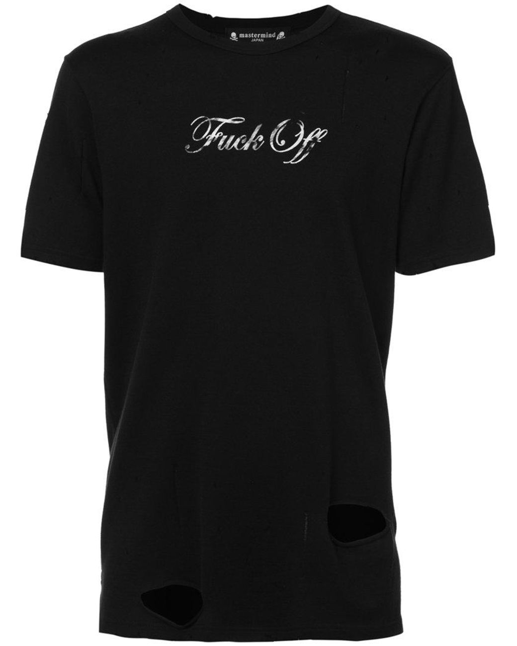 Mastermind Japan Fuck Off T-shirt in Black for Men | Lyst