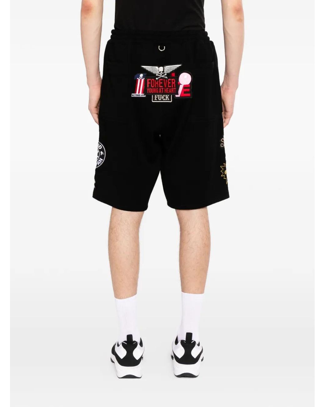 Mastermind Japan Shorts Met Trekkoord En Geborduurde Patch in het Black voor heren
