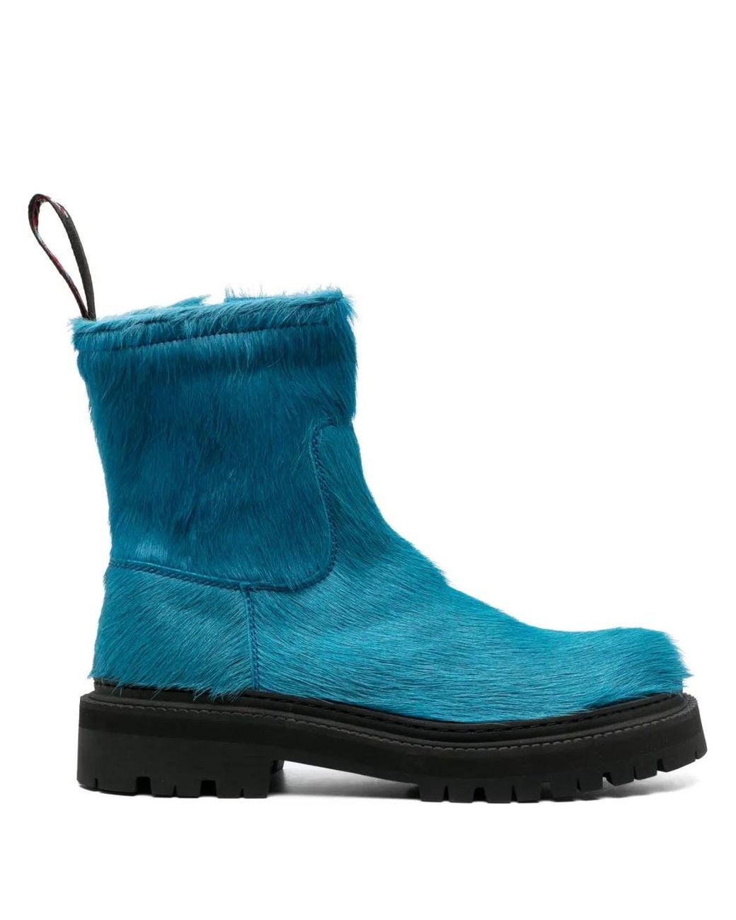 CAMPERLAB Blue Eki Calf-Hair Ankle Boots
