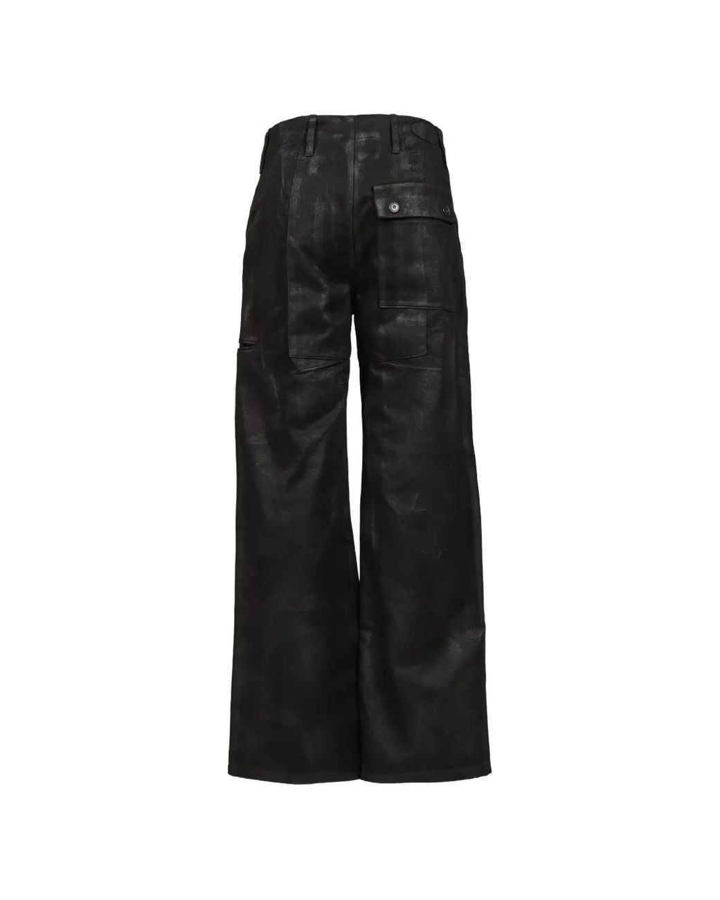 EPHMRL Black Screen-Print Wide-Leg Trousers for men