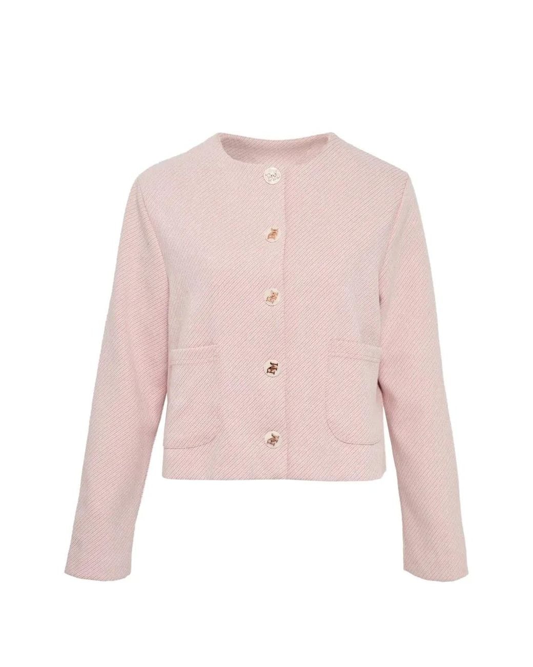 Rally Movement Pink Logo-Button Cardigan