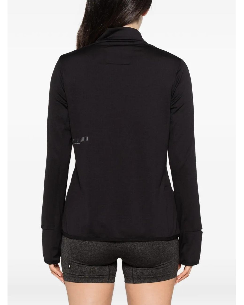 On Shoes Black Climate Quarter-Zip Sweater