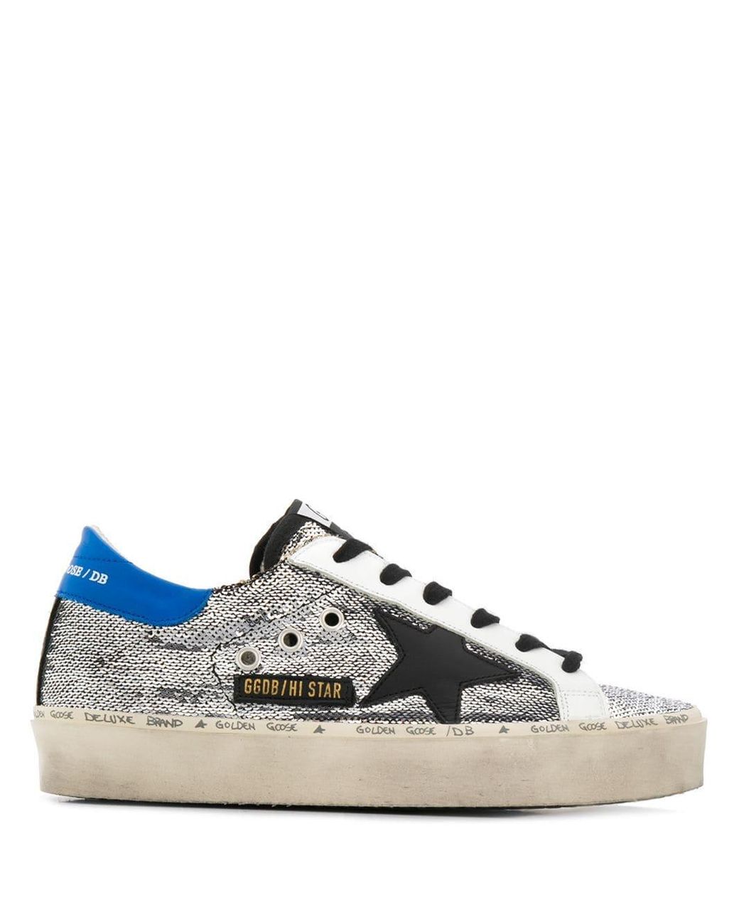 Golden Goose Deluxe Brand Goose Hi Star Sneakers in Silver (Metallic) - Lyst