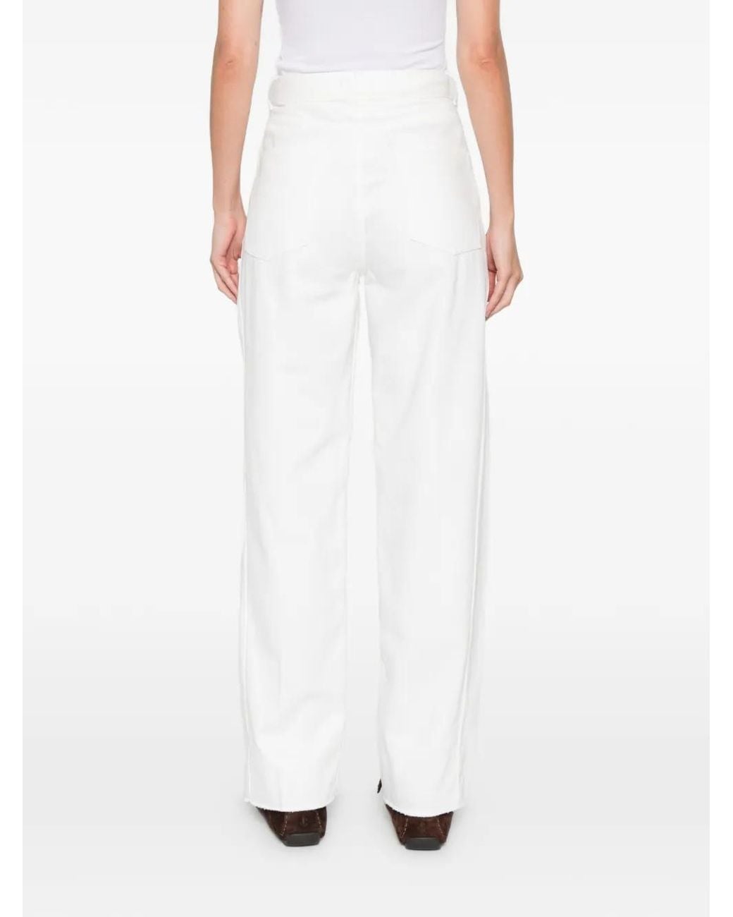 Sandro White Five-Pockets Cotton Jeans