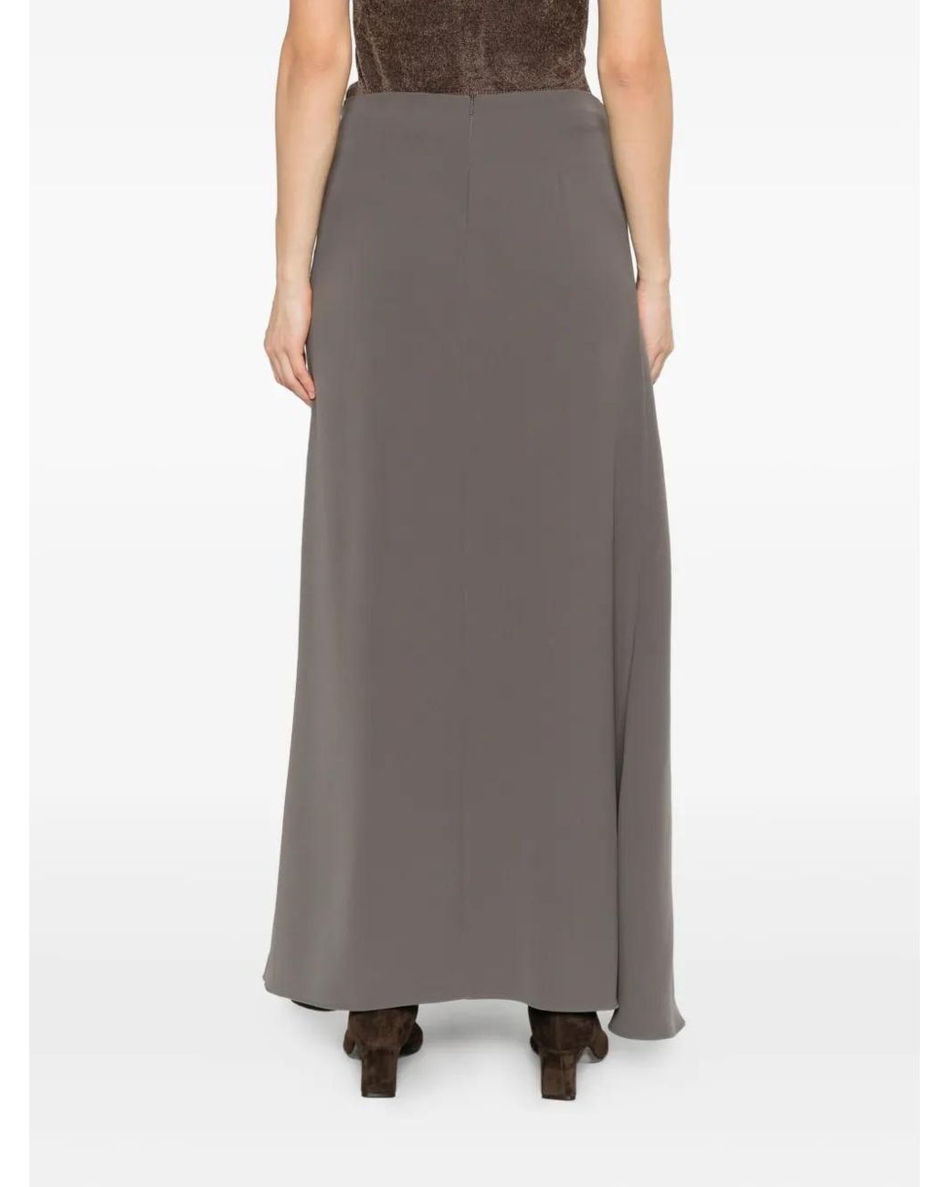 P.A.R.O.S.H. Gray A-Line Maxi Skirt