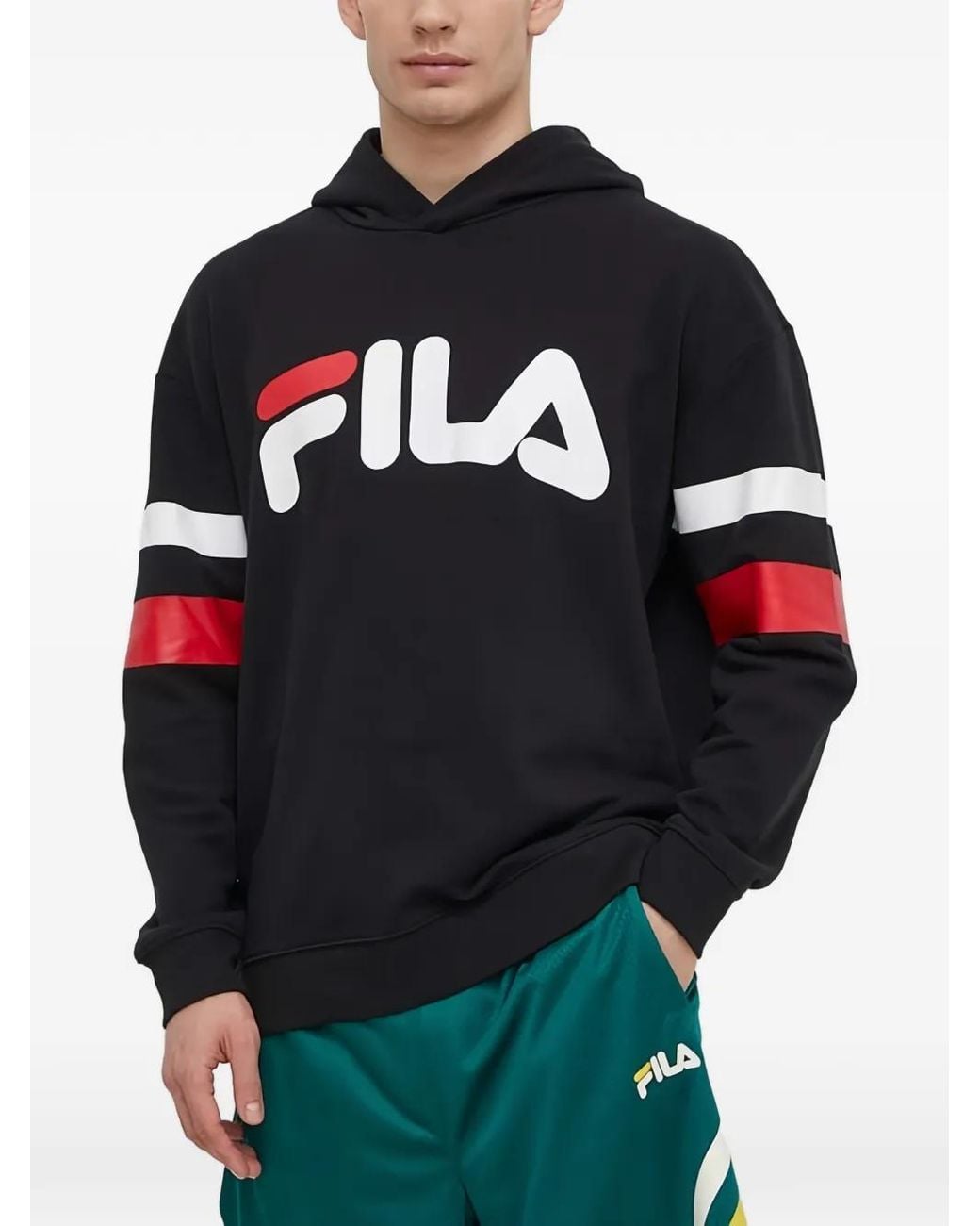 Fila Blue Long-Sleeve Logo Hoodie for men