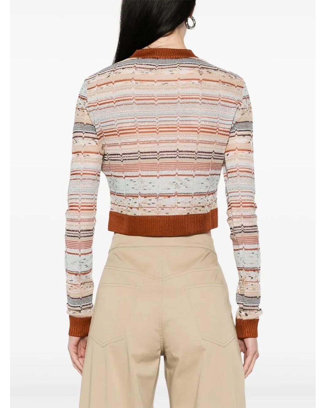 Missoni White Lurex-Detail Cardigan