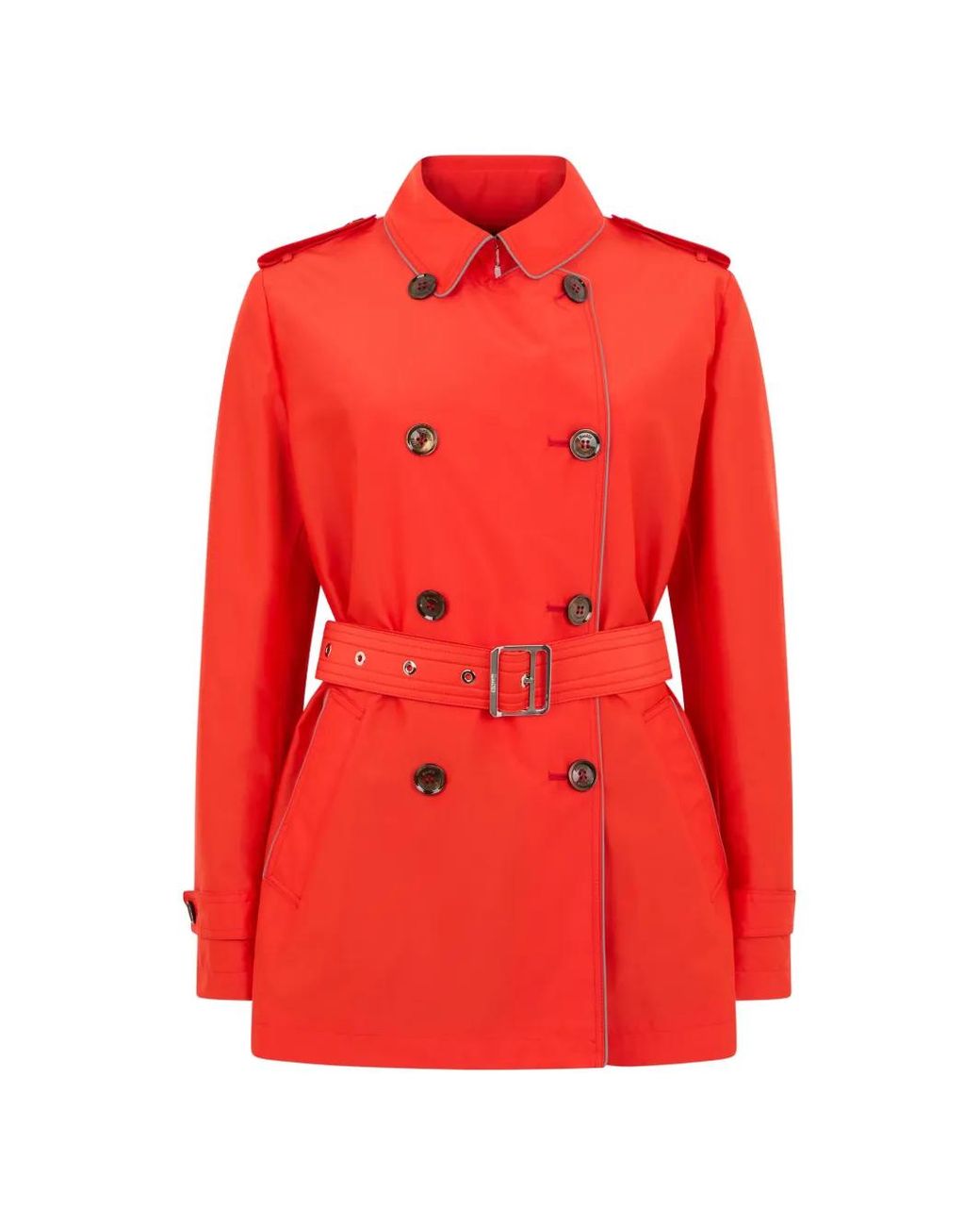 Gabardina Con Doble Botonadura Moorer de color Red