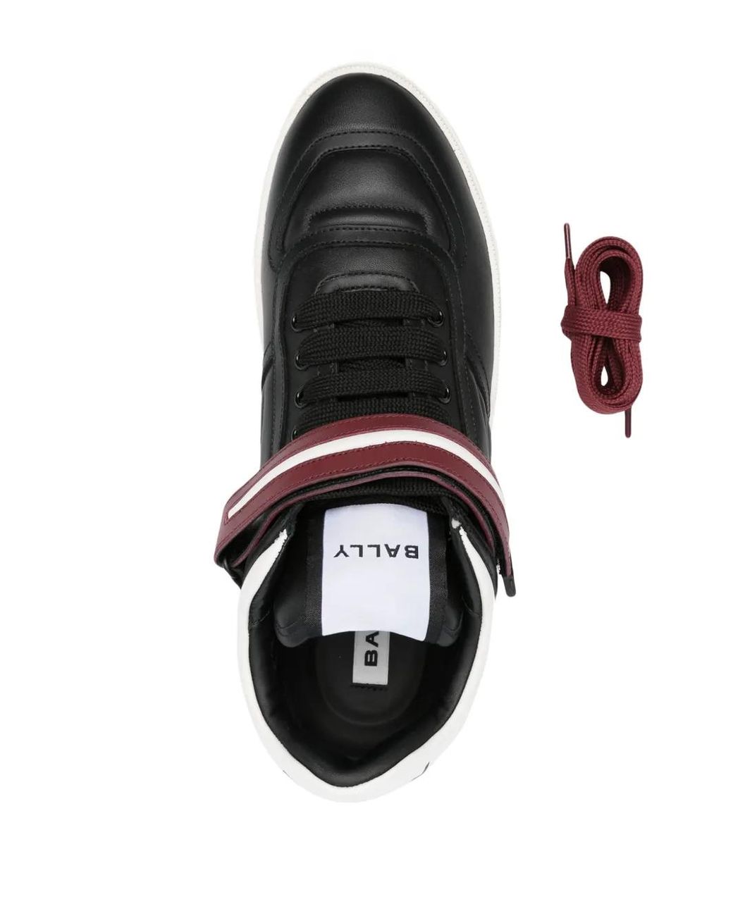 Bally Black Leather Touch-Strap Sneakers for men