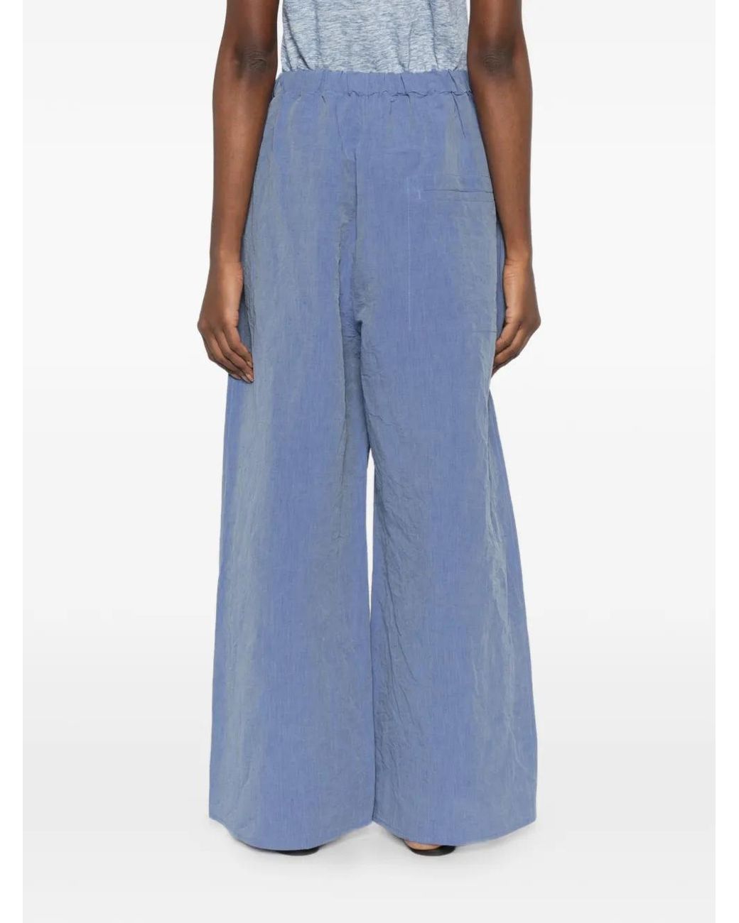 Sofie D'Hoore Blue Drawstring-Waist Trousers