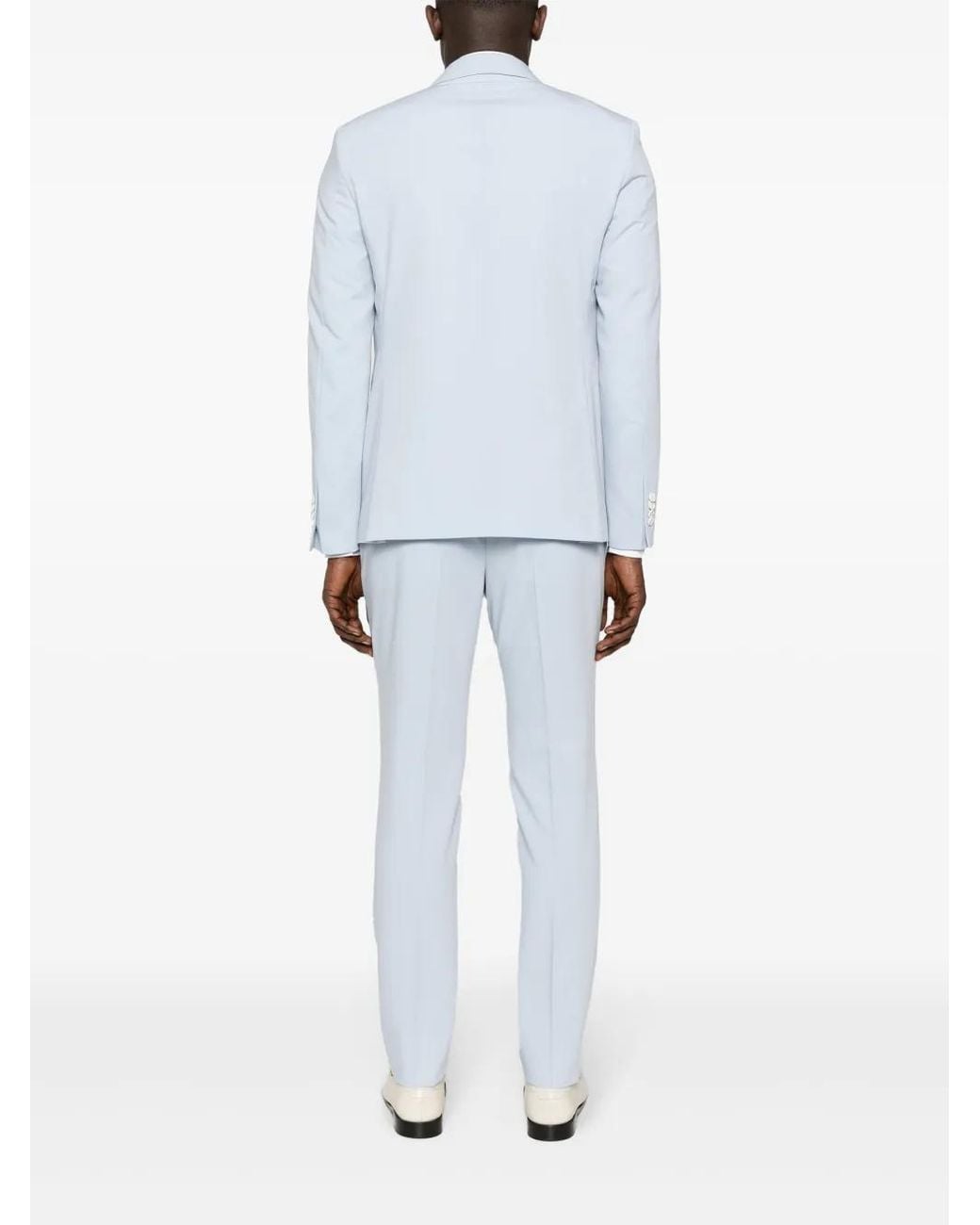 Manuel Ritz Blue Single-Breasted Wool Suit for men