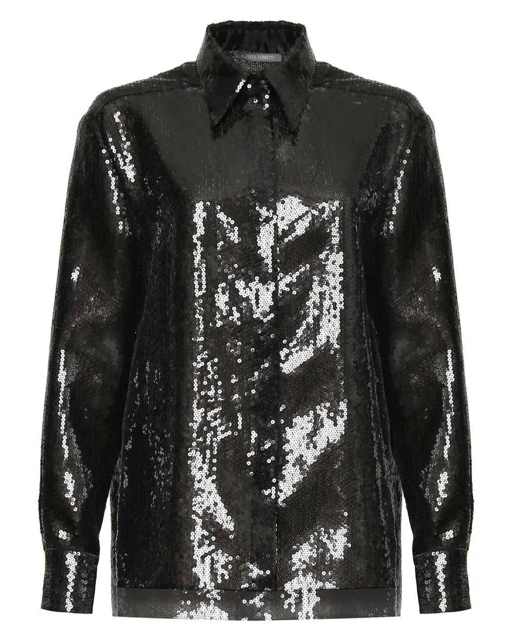 Camisa Con Lentejuelas Alberta Ferretti de color Black