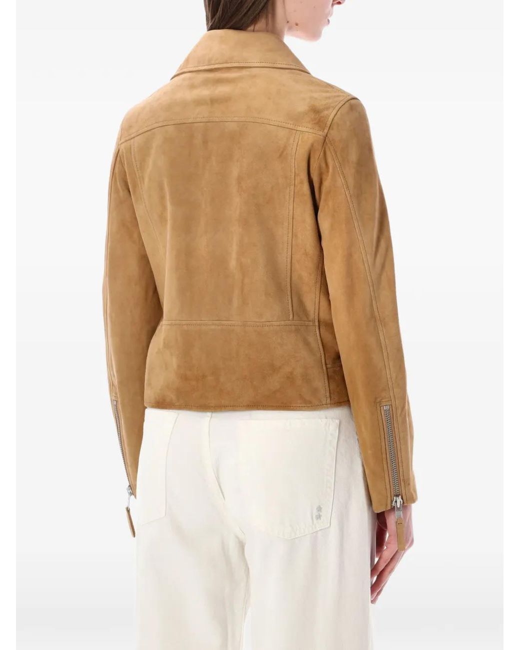 SWD by S.w.o.r.d. Natural Suede Biker Jacket