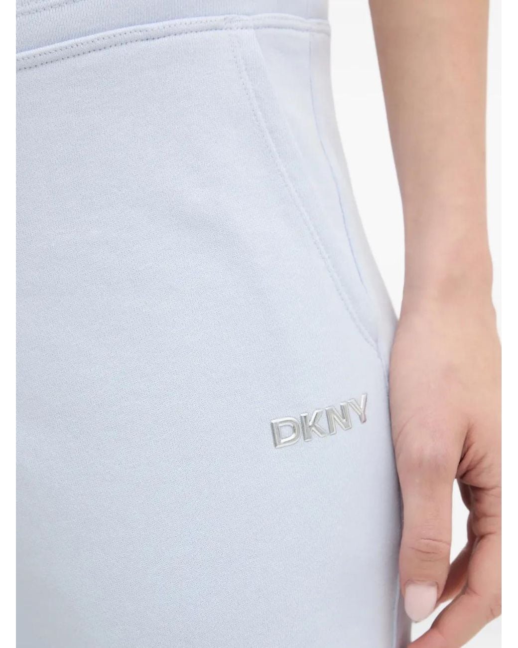 DKNY Blue Drawstring-Waist Track Pants