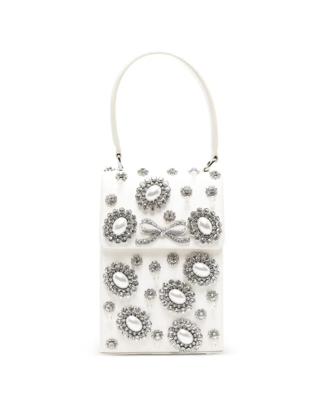 Self-Portrait White Bow-Embellished Tote Bag