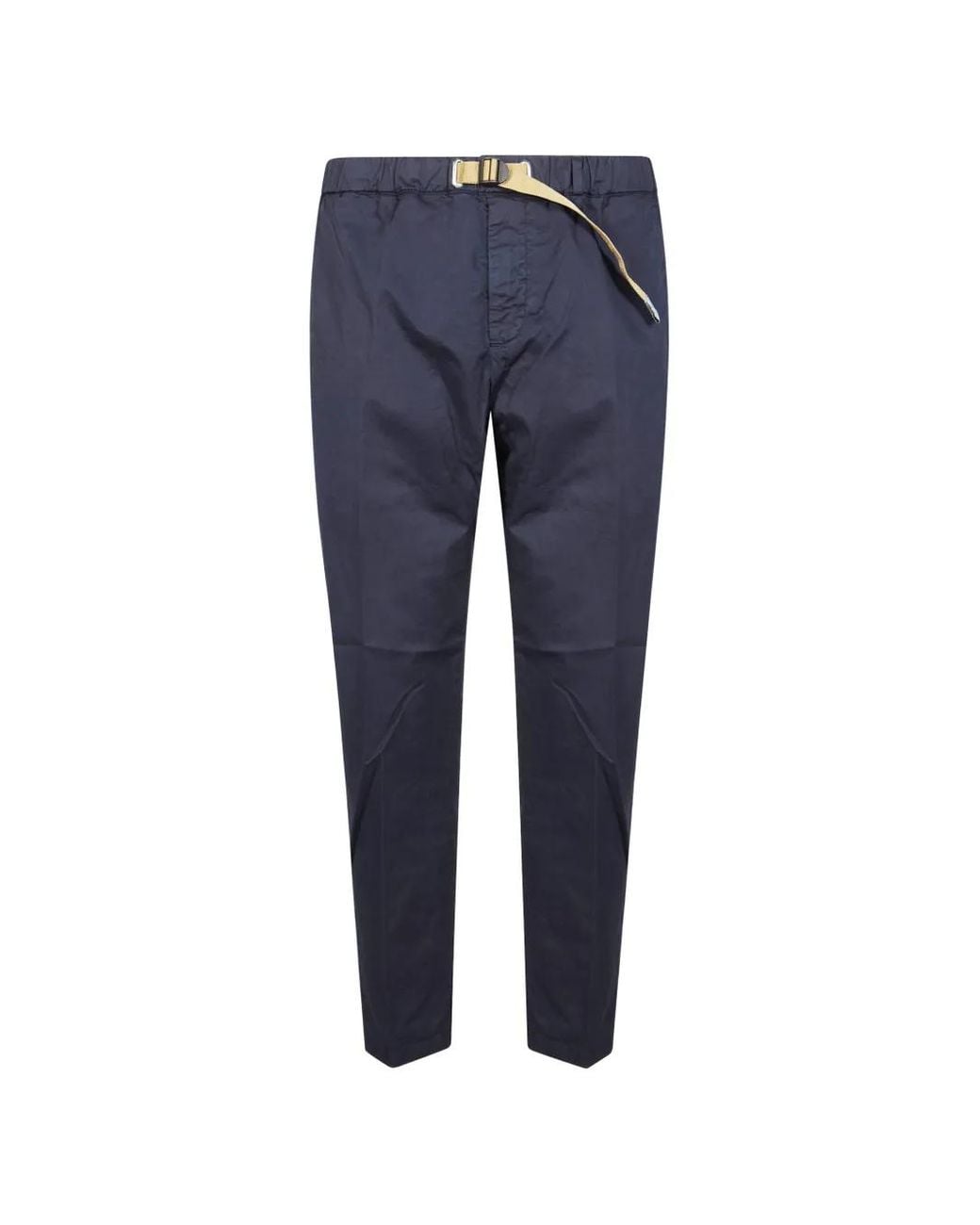 White Sand Blue Belt Trousers for men