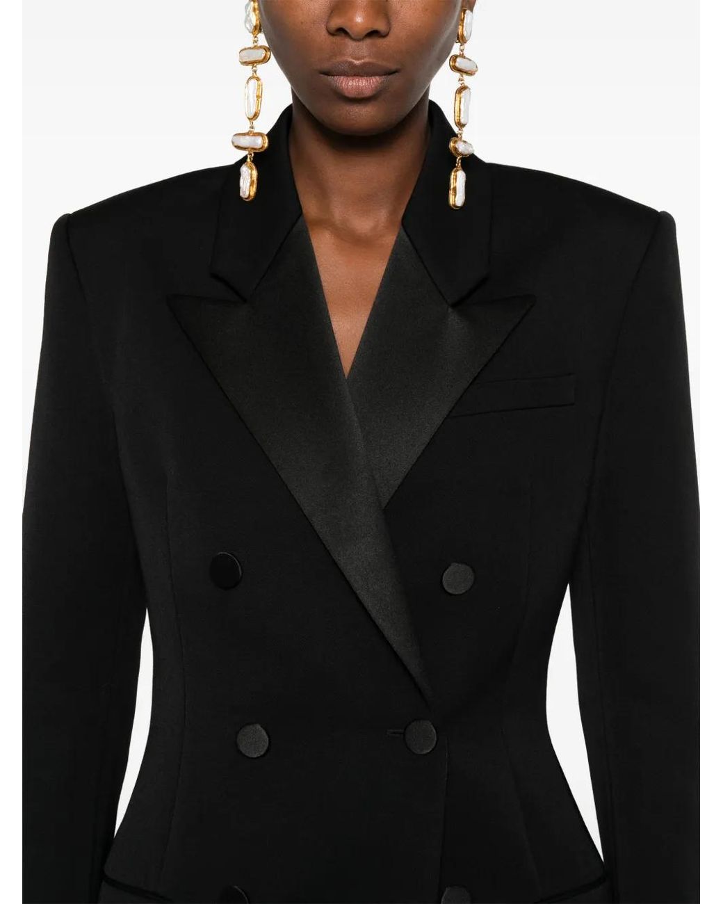 Saint Laurent Wollen Blazer in het Black